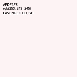 #FDF3F5 - Lavender blush Color Image